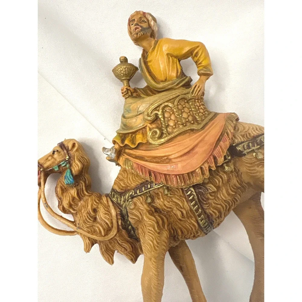 VTG Fontanini Three Wise Men on Camels Nativity Figurine Set 3pc Resin
